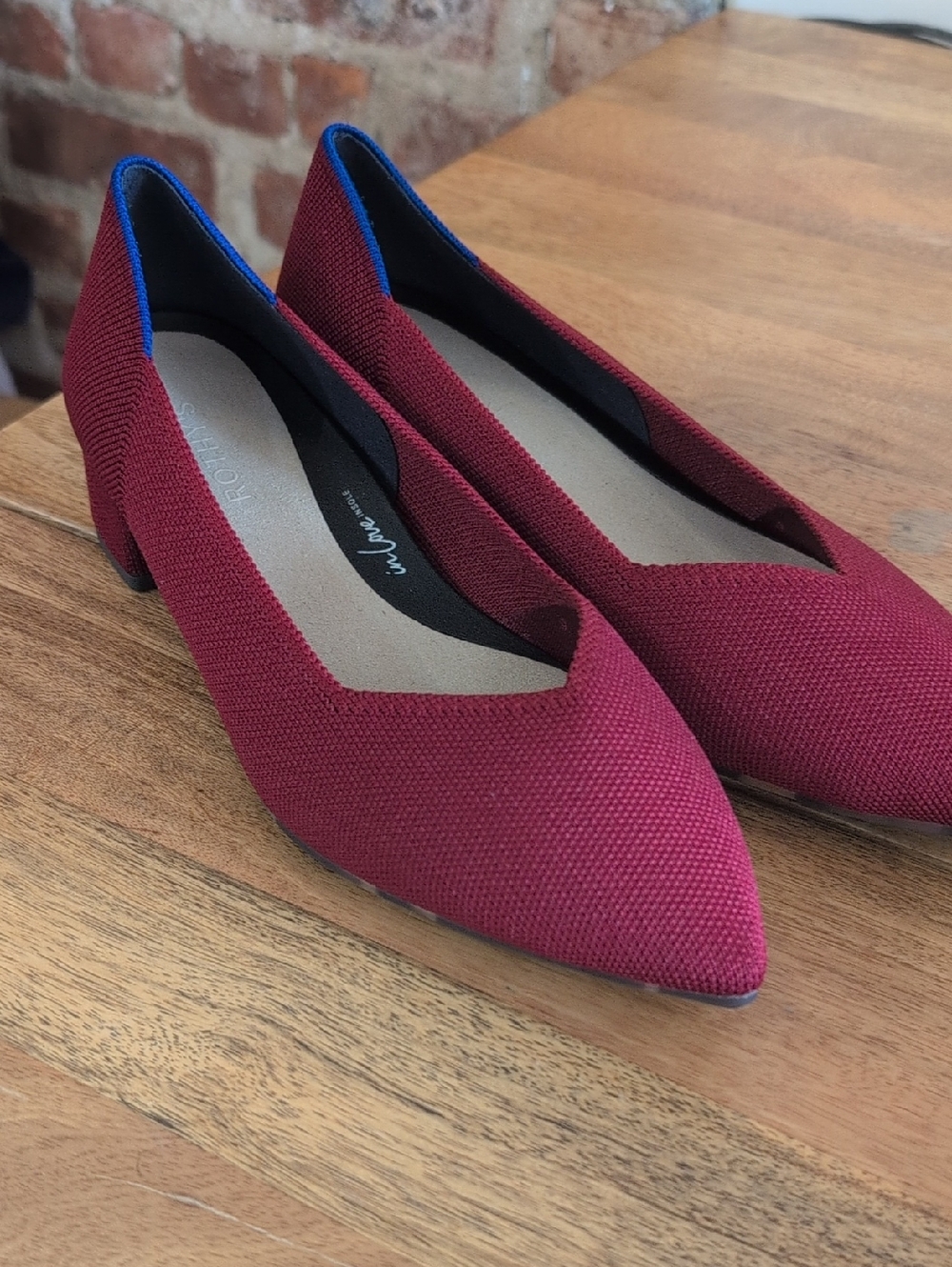 Rothys Red The High Point Block Heels